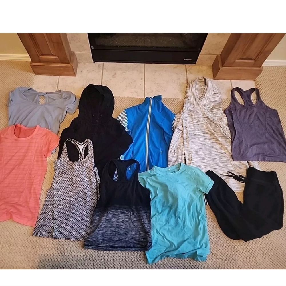 Lululemon Bundle Lot Of 10 tank Tops, Joggers,  Jackets,  Pullover, Shirt size 8